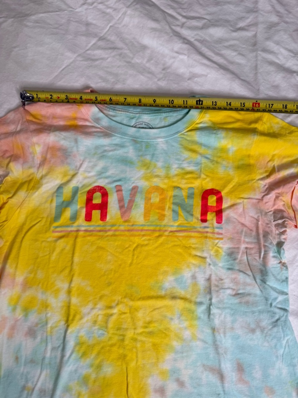 Project Karma Havana Tie Dye Tee L Retro Y2K Pastel Graphic Shirt - Picture 8 of 8